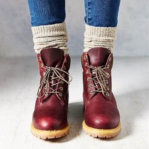 Burgundy Timberland Heritage Boots 9.5